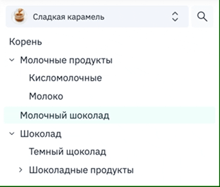 Перемещение группы перетягиванием в боковой панели
