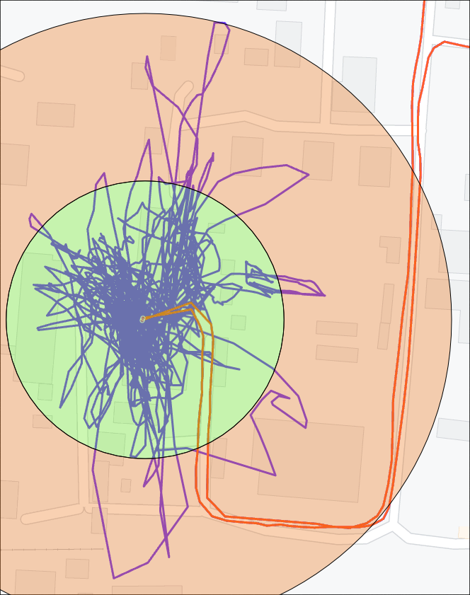 Указание радиуса GPS-аномалии