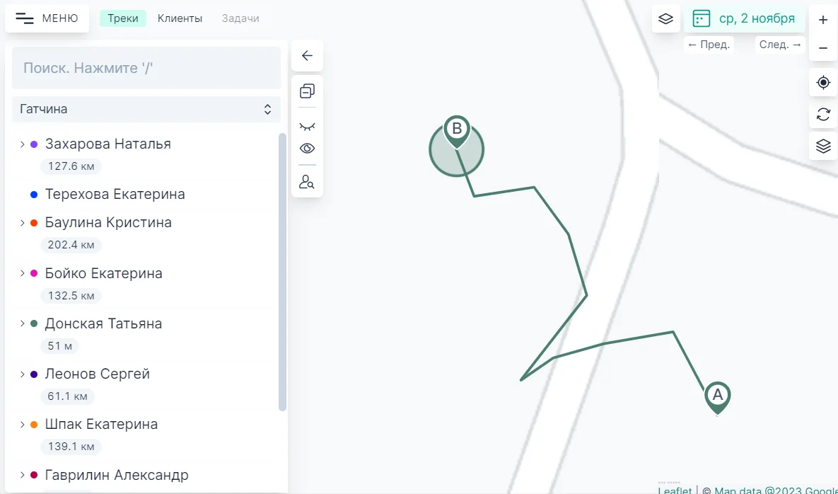 Просмотр карты