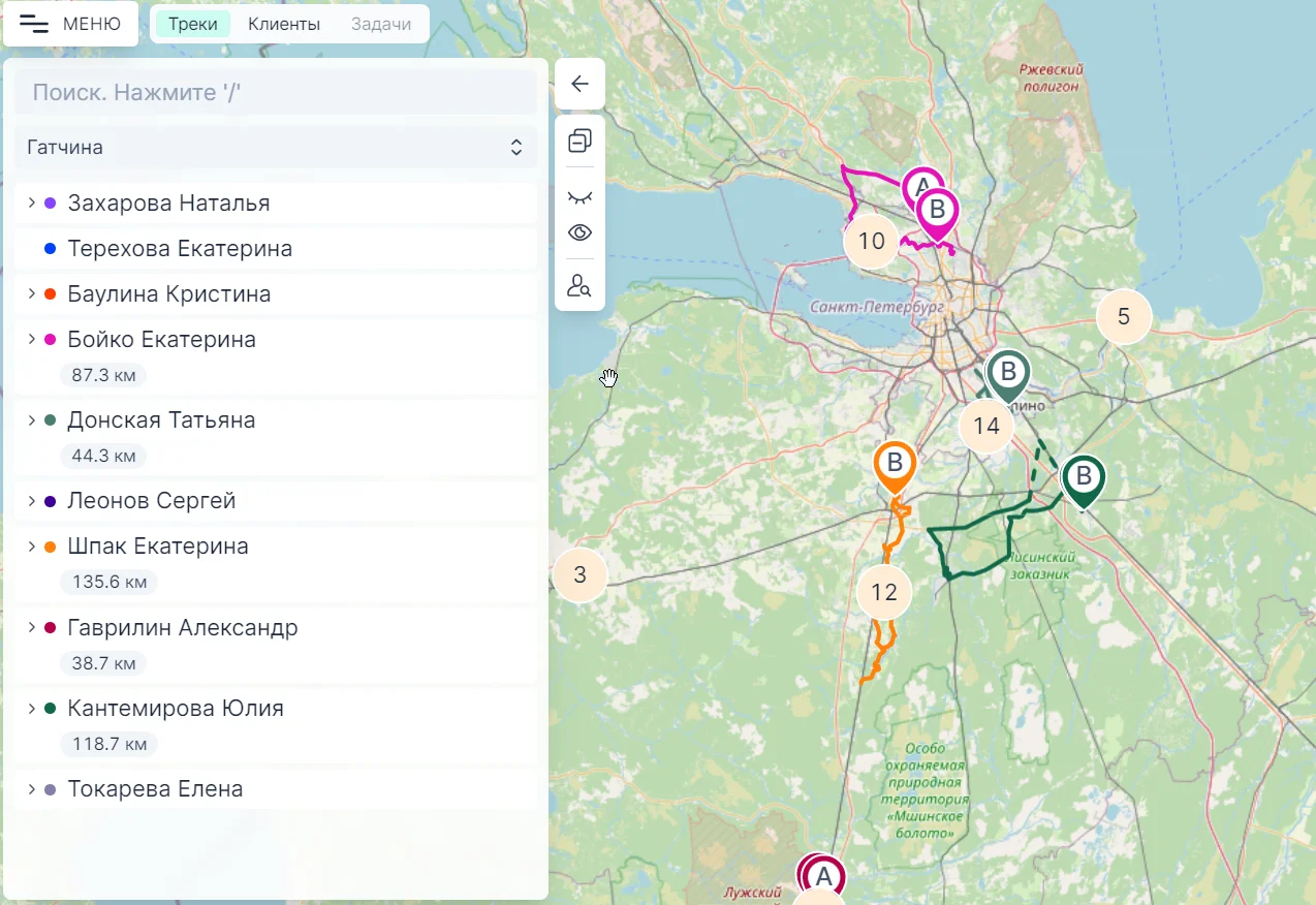 Скрыть остальных сотрудников
