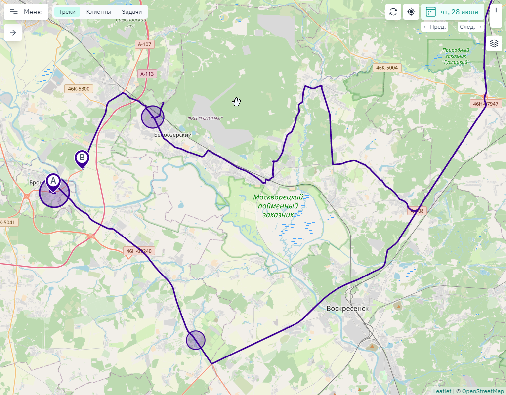 Инспекция трека