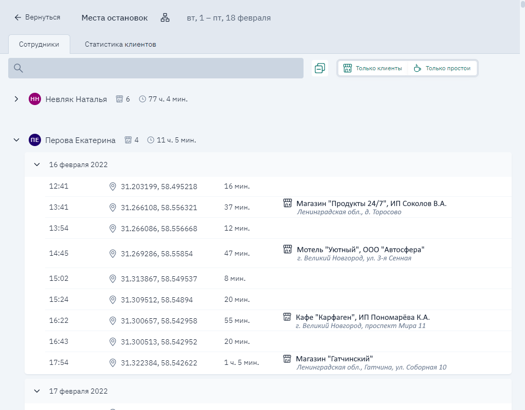 Внешний вид отчета