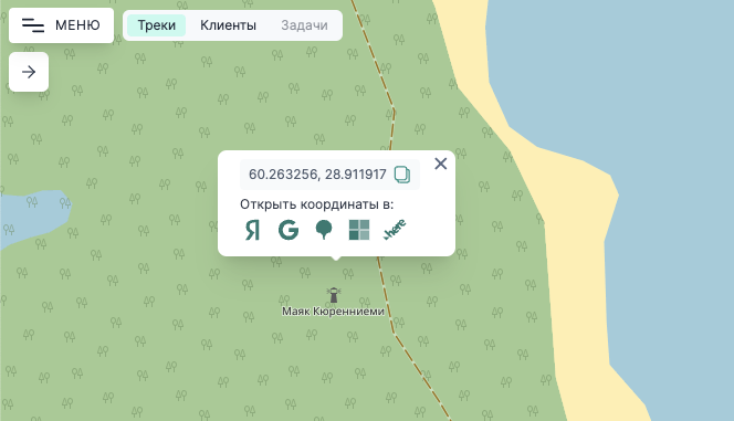 Клик по карте