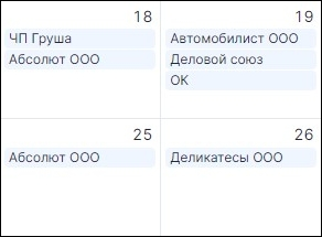 План посещений